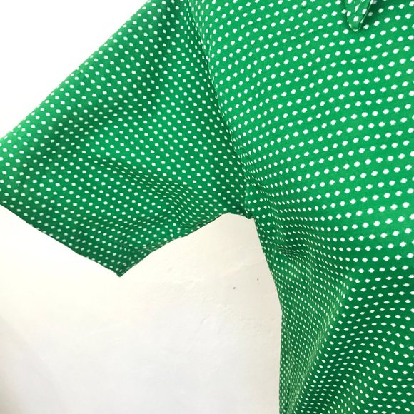 Vintage 1970s Polka Dot Golf Disco Unisex Shirt - Picture 3 of 7